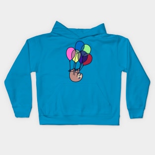 Sloth Floating Away Kids Hoodie